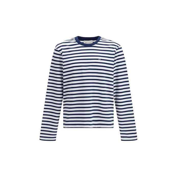Ami Paris Blue Cotton Long Sleeve T-Shirt