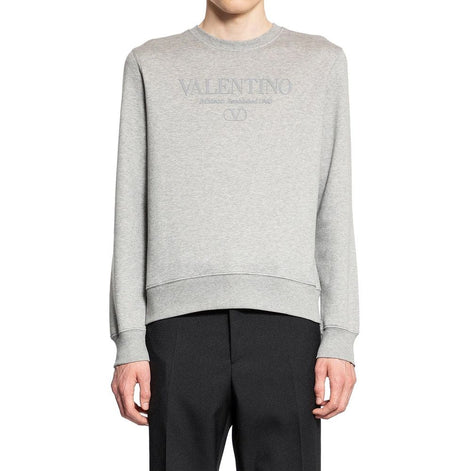 Valentino Garavani Gray Cotton Sweatshirt