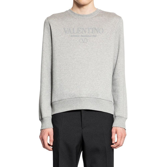Valentino Garavani Gray Cotton Sweatshirt