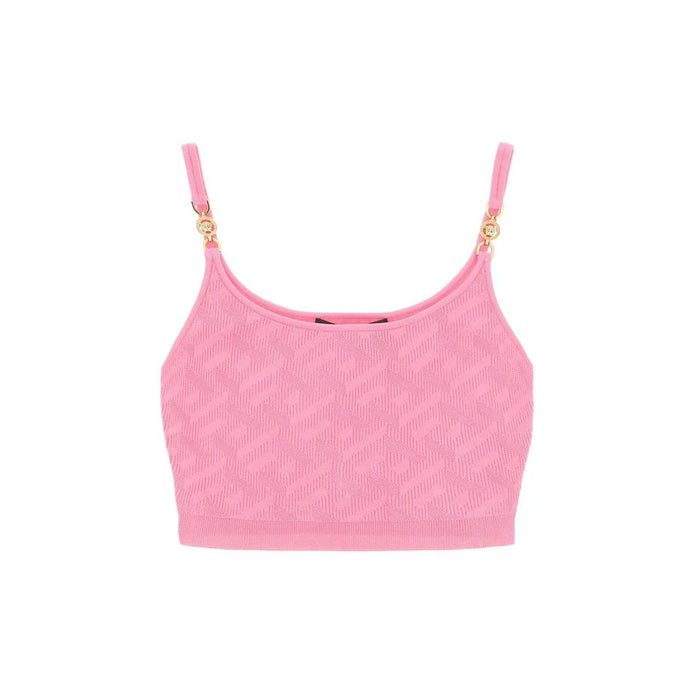Versace Multicolor Elastane Tank Tops
