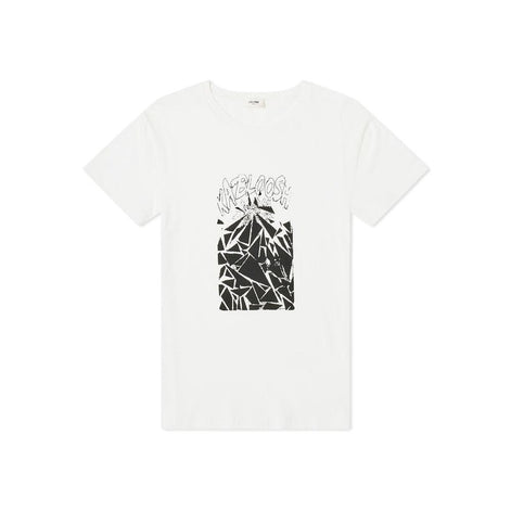 Celine White Cotton T-Shirt