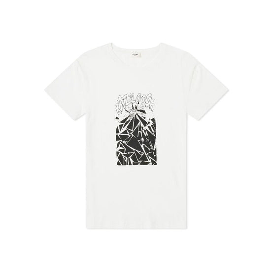 Celine White Cotton T-Shirt