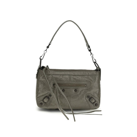 Balenciaga Le City Moto mini Gray Lamb Handbag