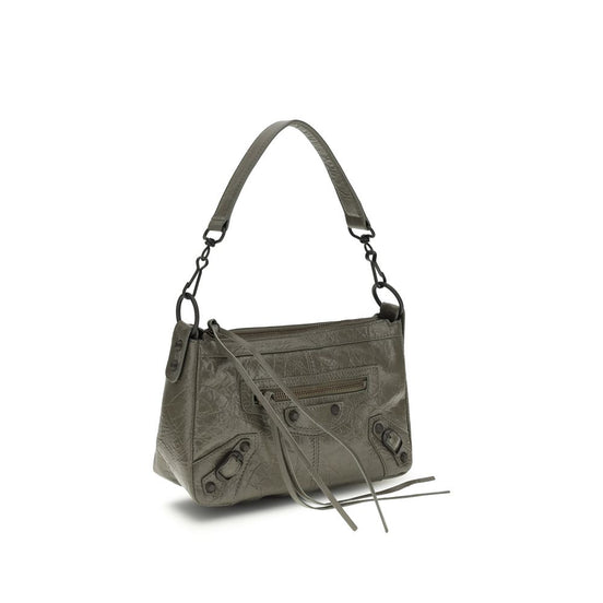 Balenciaga Le City Moto mini Gray Lamb Handbag