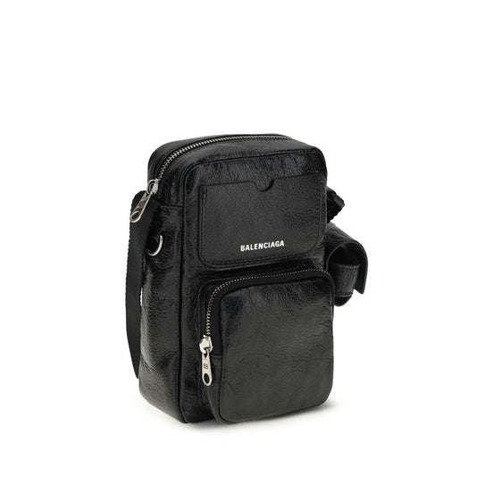 Balenciaga Superbusy Vertical Black Lamb Shoulder Bag