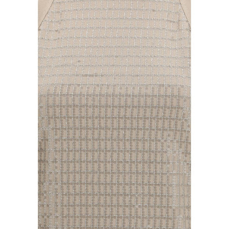 Brunello Cucinelli Beige Cotton Sleeveles T-Shirt