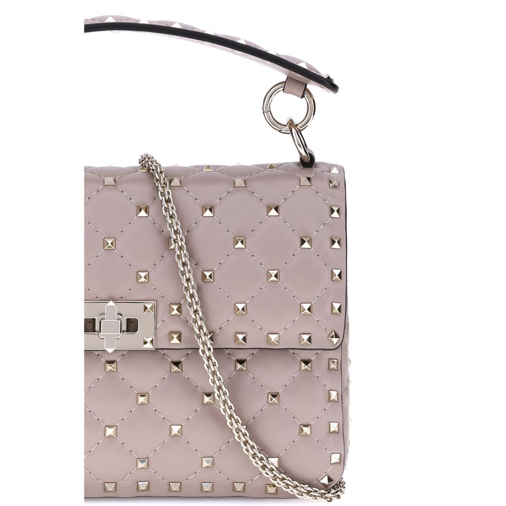 Valentino Garavani Rockstud Spike Baby Pink Lamb Shoulder Bag