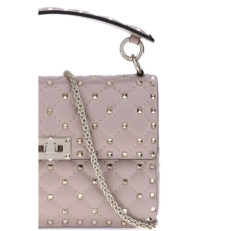 Valentino Garavani Rockstud Spike Baby Pink Lamb Shoulder Bag