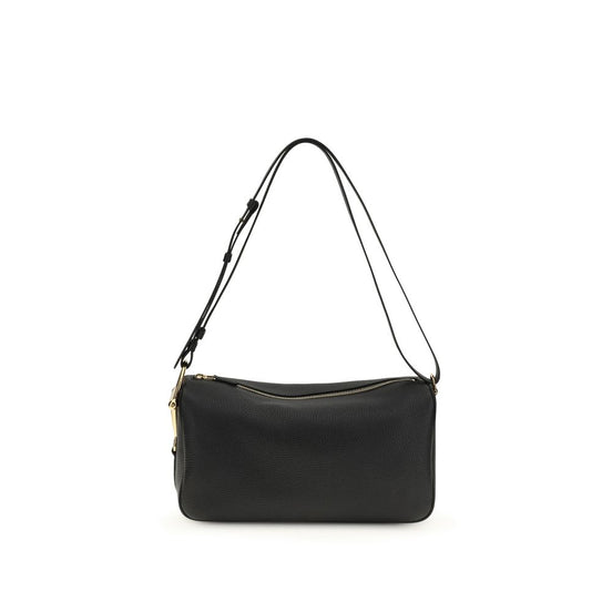 Gucci Half Horsebit Black Leather Shoulder Bag