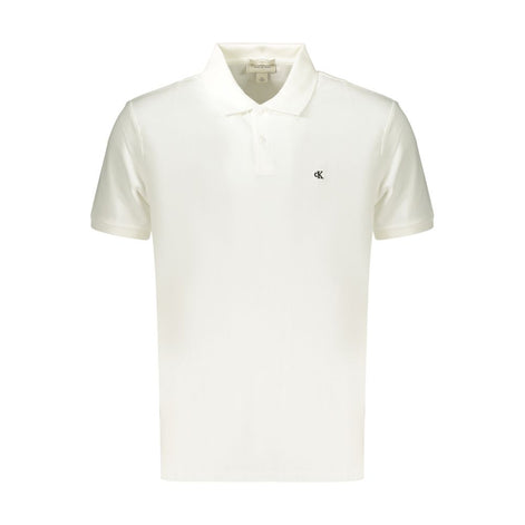 Calvin Klein White Cotton Men's Polo Shirt