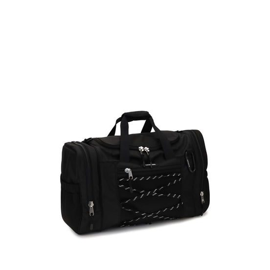 Balenciaga Hyke Gym Black Leather Shoulder Bag