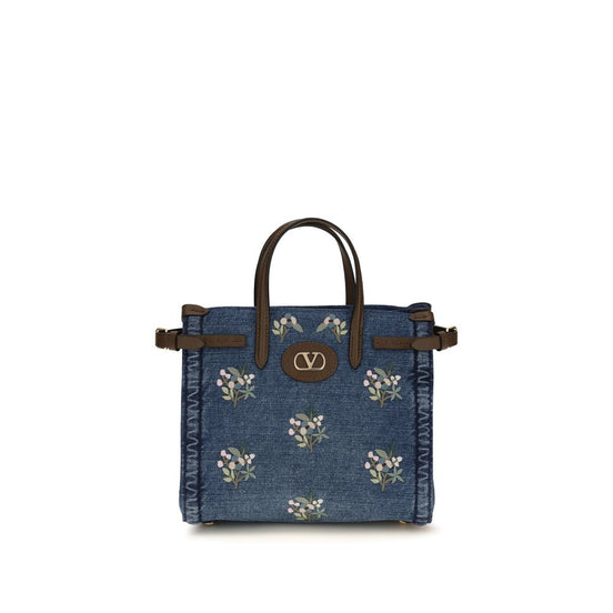 Valentino Garavani Antibes small Blue Cotton Handbag