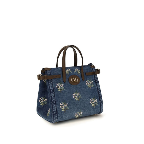 Valentino Garavani Antibes small Blue Cotton Handbag