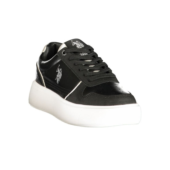 U.S. POLO ASSN. Black Polyurethane Women's Sneaker