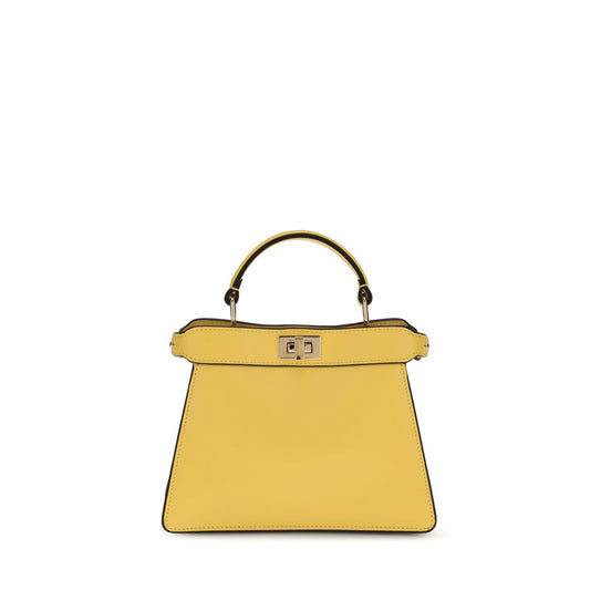 Fendi Peekaboo ISeeU Petite Yellow Leather Handbag