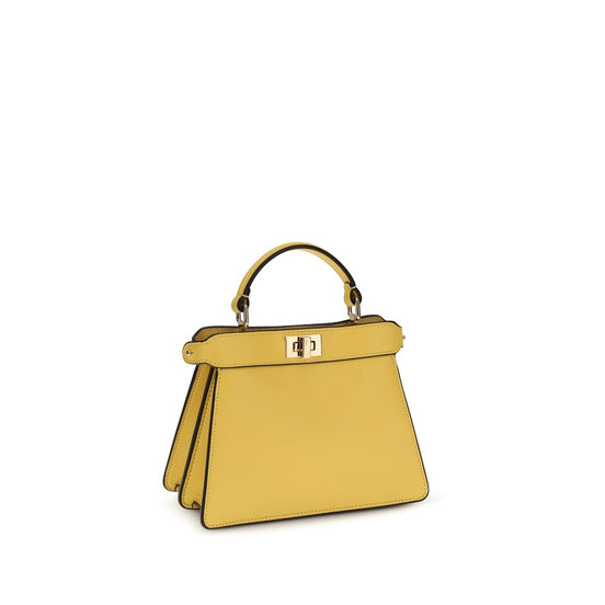 Fendi Peekaboo ISeeU Petite Yellow Leather Handbag