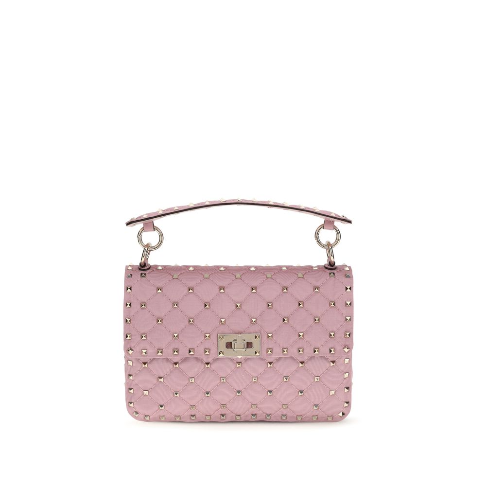 Valentino Garavani Rockstud Spike Pink Viscose Handbag
