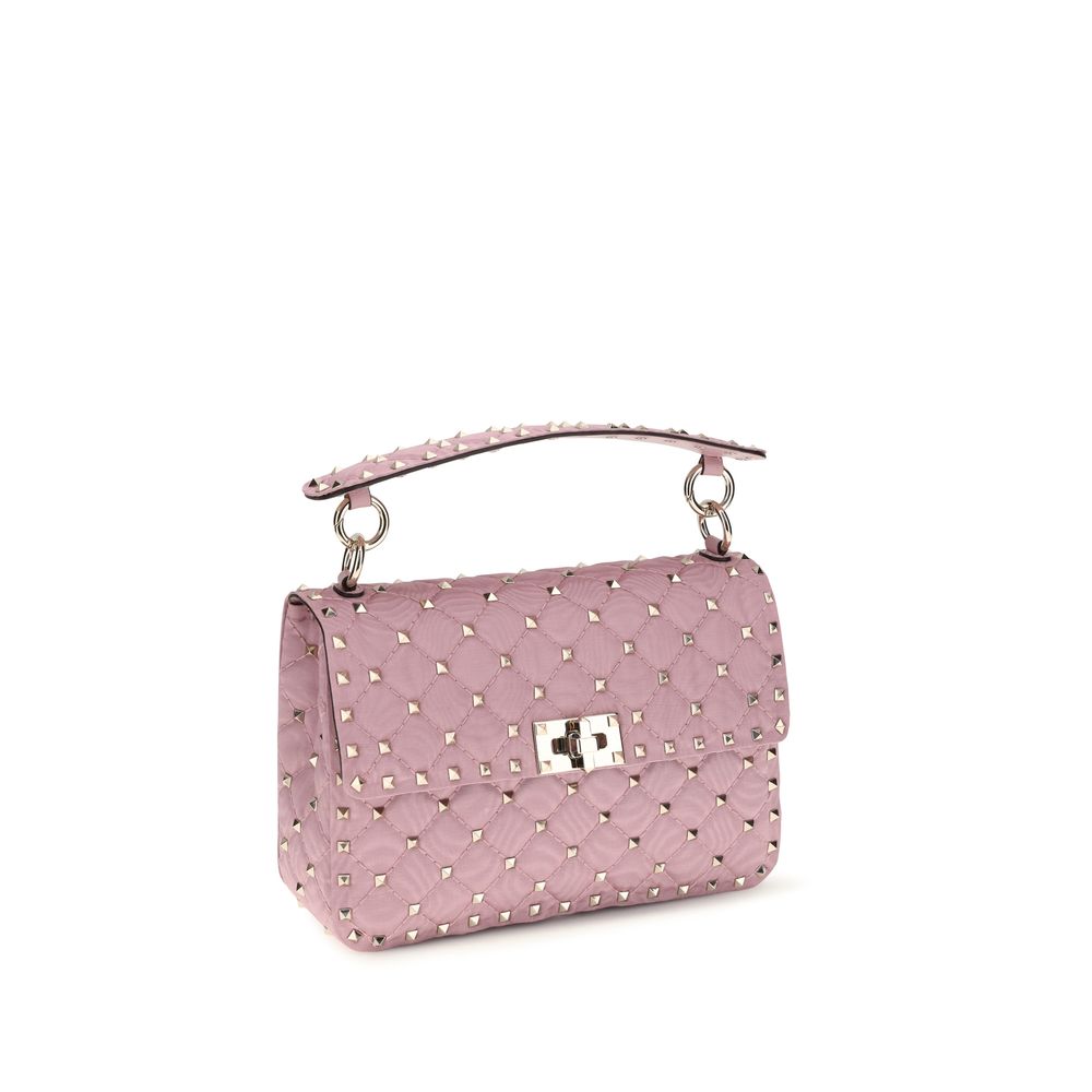 Valentino Garavani Rockstud Spike Pink Viscose Handbag
