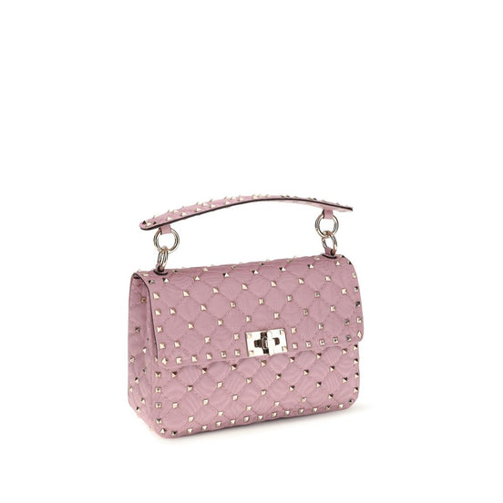 Valentino Garavani Rockstud Spike Pink Viscose Handbag
