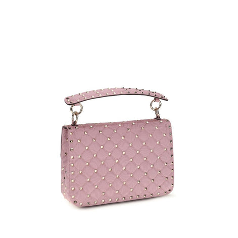 Valentino Garavani Rockstud Spike Pink Viscose Handbag