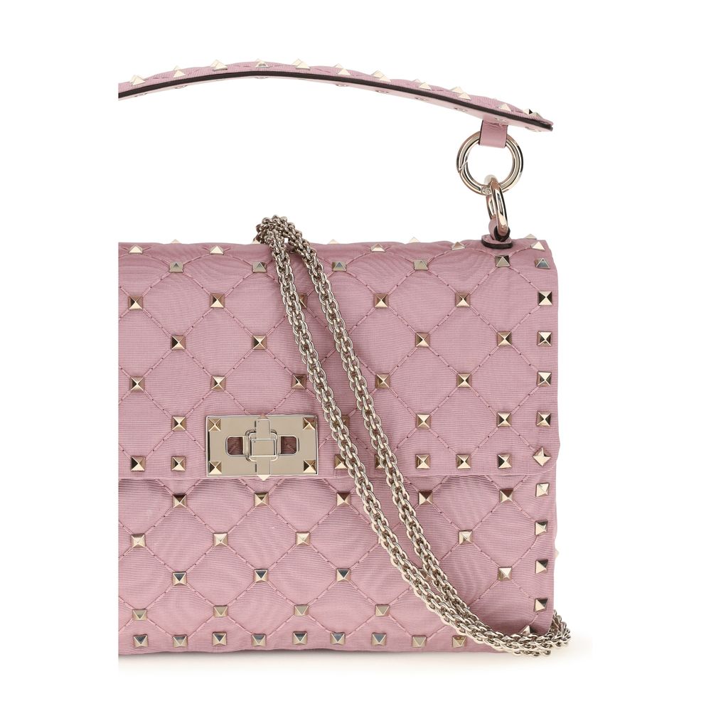 Valentino Garavani Rockstud Spike Pink Viscose Handbag