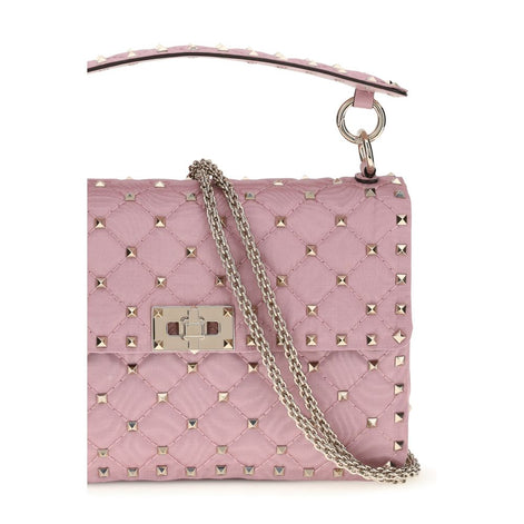 Valentino Garavani Rockstud Spike Pink Viscose Handbag