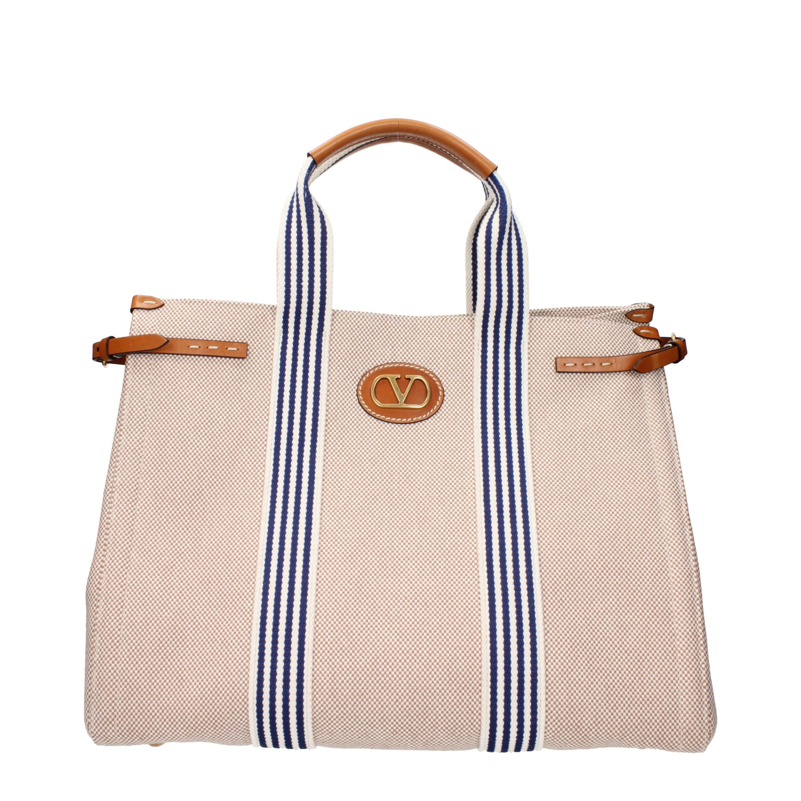 Valentino Garavani Antibes Beige Fabric Handbag