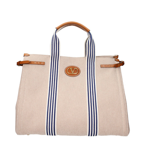 Valentino Garavani Antibes Beige Fabric Handbag