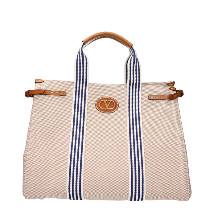 Valentino Garavani Antibes Beige Fabric Handbag