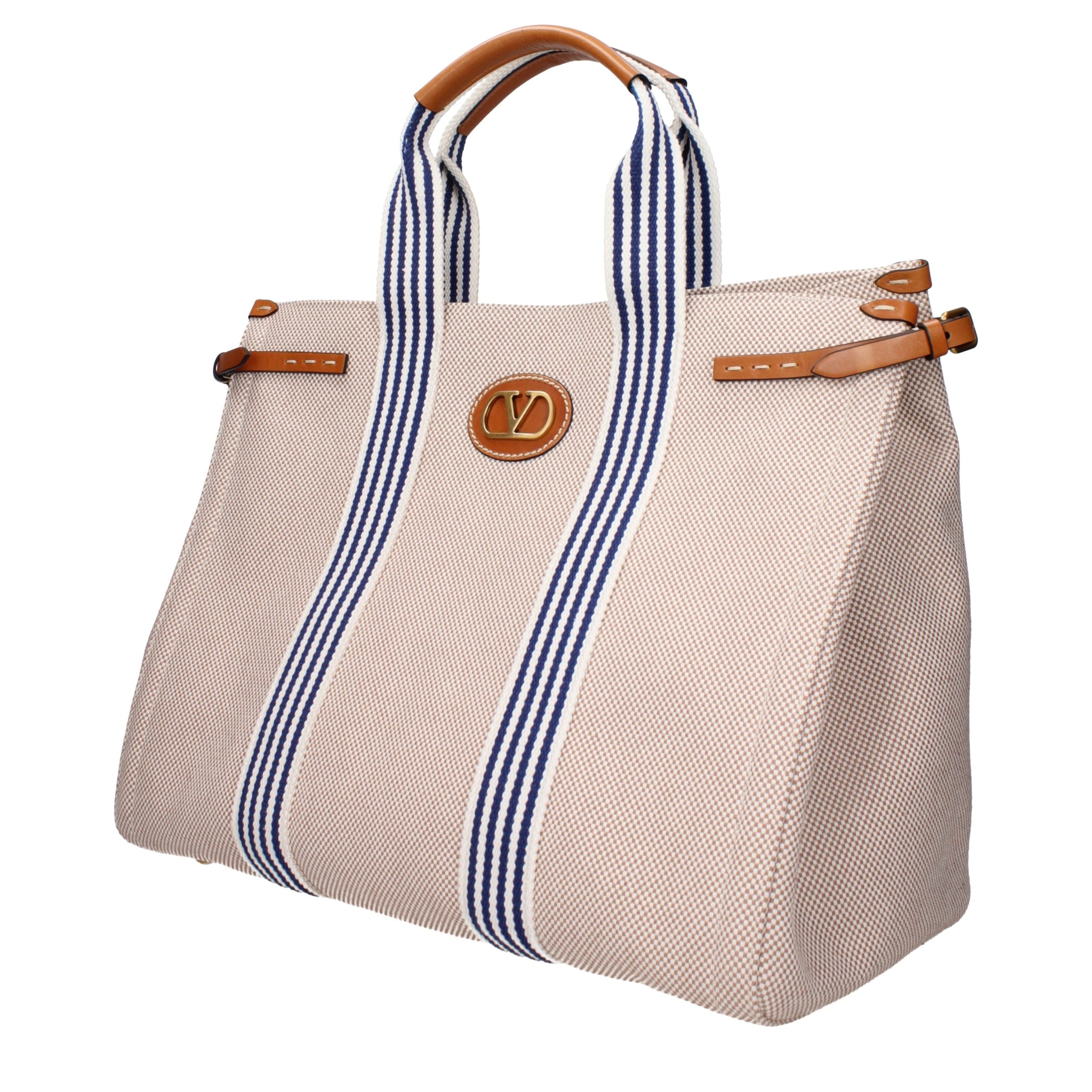Valentino Garavani Antibes Beige Fabric Handbag
