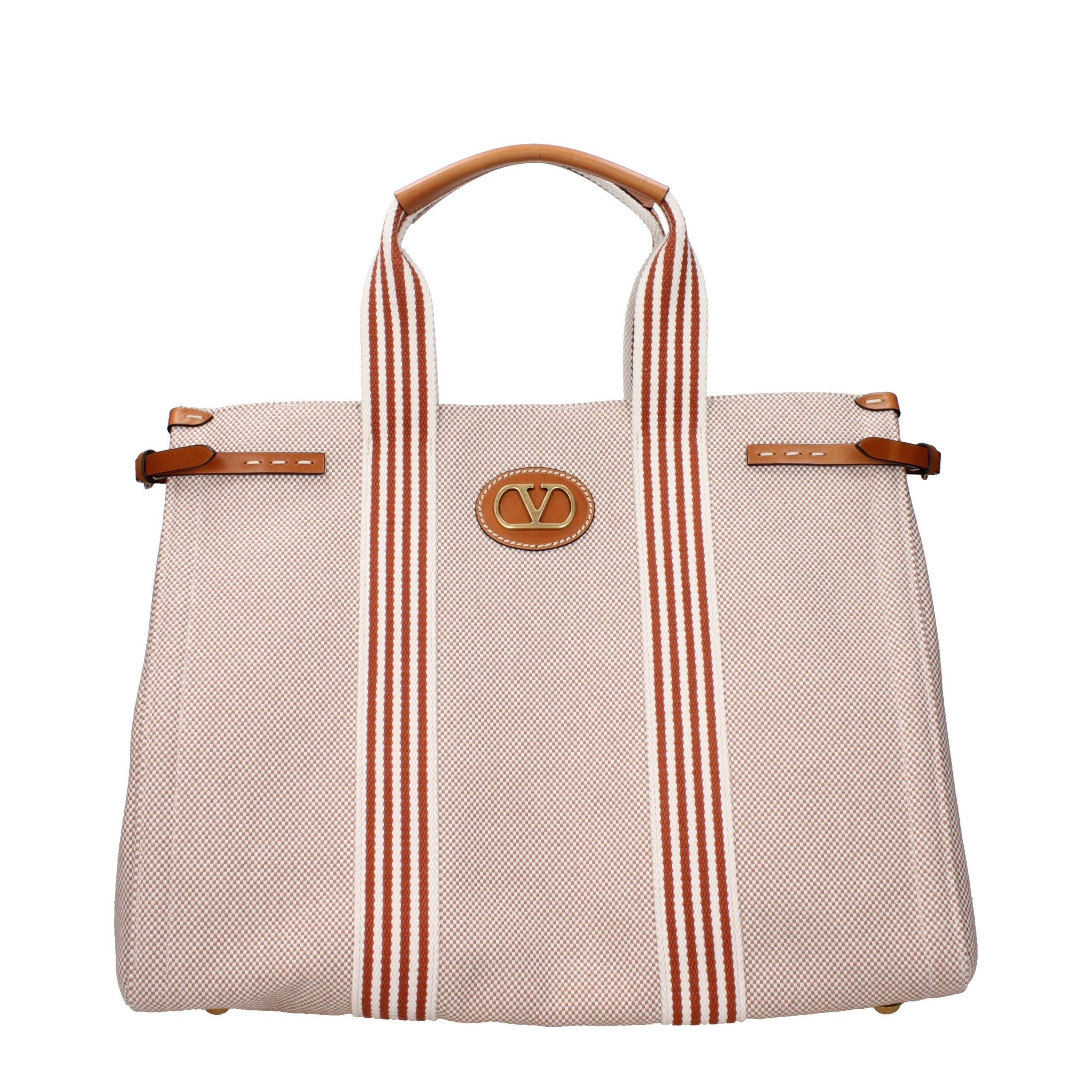 Valentino Garavani Antibes Beige Fabric Handbag