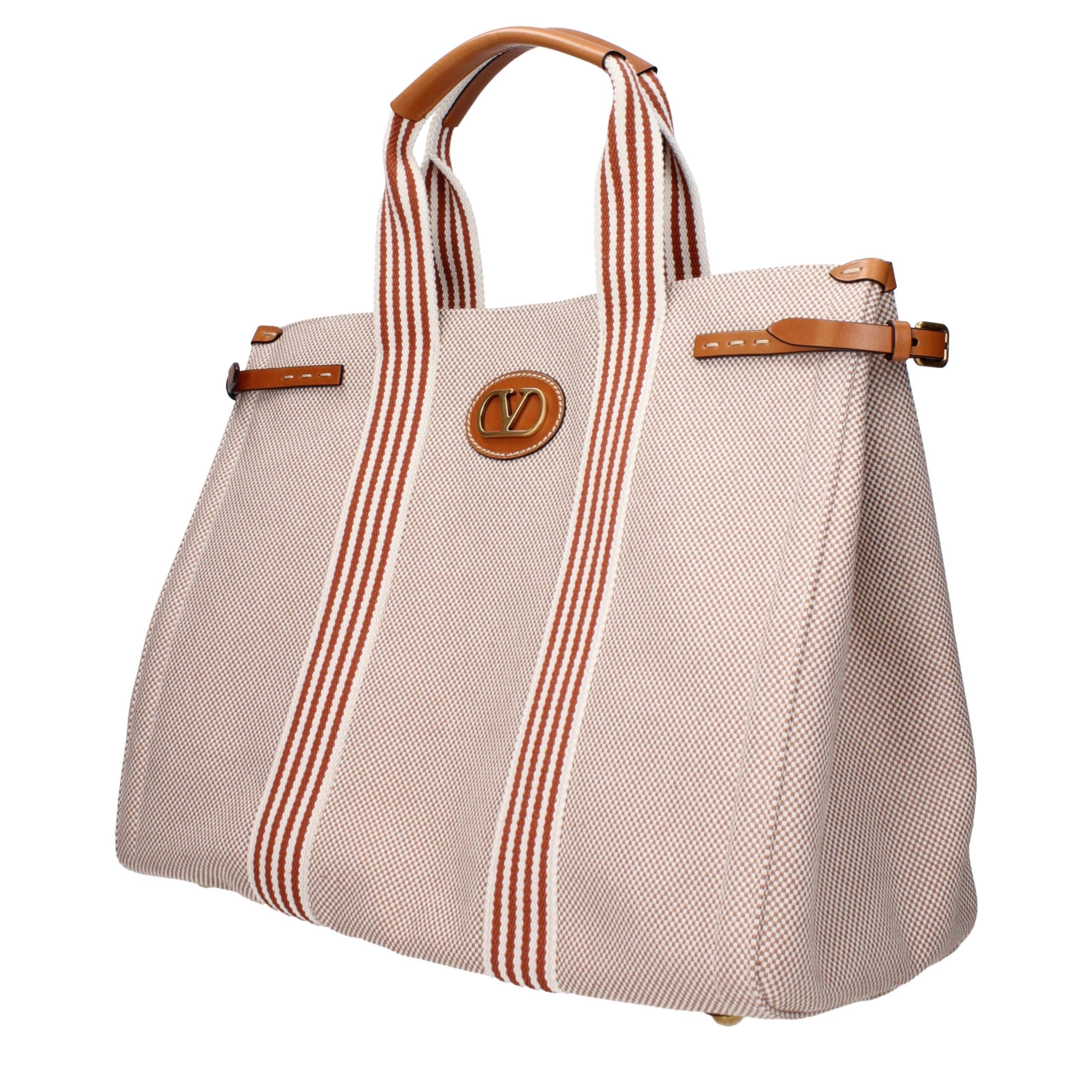 Valentino Garavani Antibes Beige Fabric Handbag