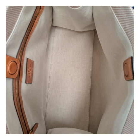 Valentino Garavani Antibes Beige Fabric Handbag