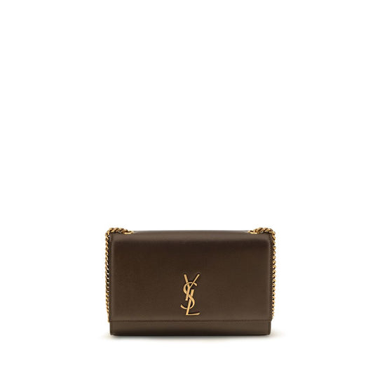 Saint Laurent Kate small Brown Leather Shoulder Bag