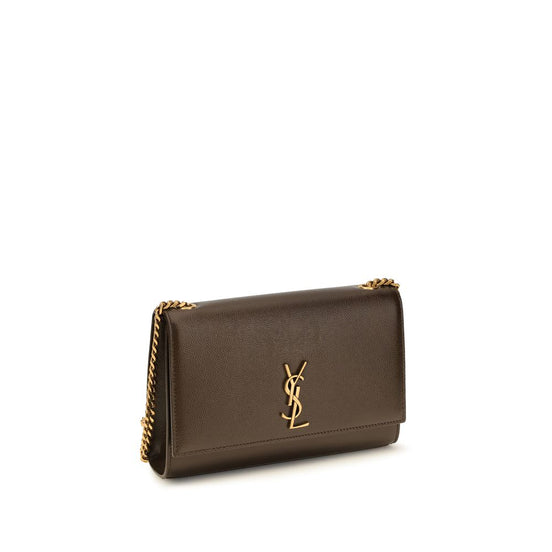 Saint Laurent Kate small Brown Leather Shoulder Bag