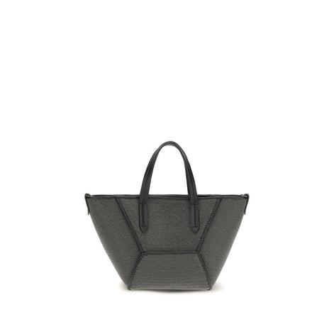 Brunello Cucinelli Black Calf Leather Bos Taurus Shoulder Bag
