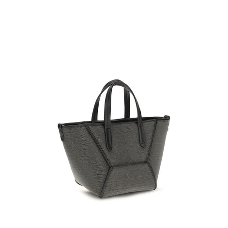 Brunello Cucinelli Black Calf Leather Bos Taurus Shoulder Bag