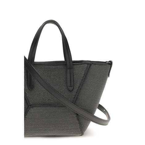 Brunello Cucinelli Black Calf Leather Bos Taurus Shoulder Bag