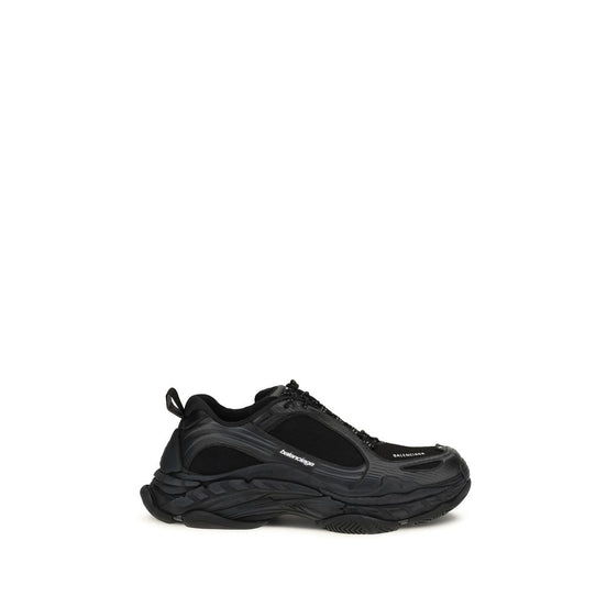 Balenciaga Triple S.2 Black Polyester Athletic Sneakers