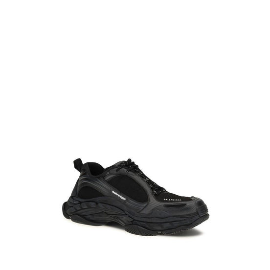 Balenciaga Triple S.2 Black Polyester Athletic Sneakers
