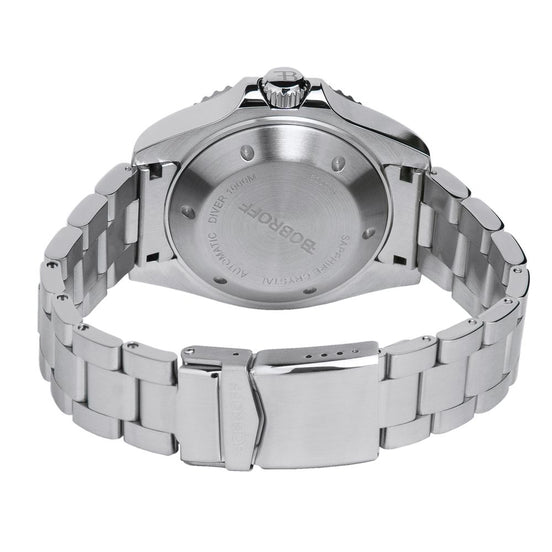 Bobroff Silver Stainless Steel Sport Watch
