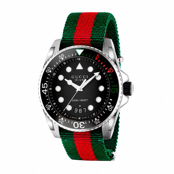 Gucci Dive Multicolor Nylon Sport Watch