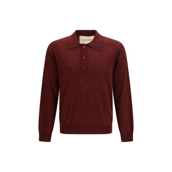 Valentino Garavani Bordeaux Wool Oves Aries Polo Shirt