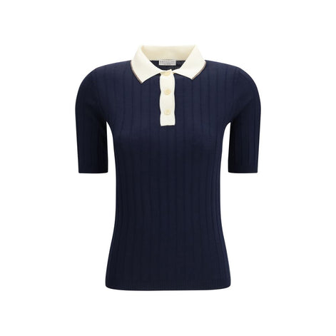 Brunello Cucinelli Blue Wool Oves Aries Polo Shirt