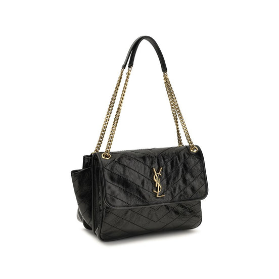 Saint Laurent Niki Black Leather Shoulder Bag