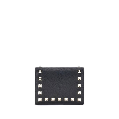 Valentino Garavani Black Calf Leather Bos Taurus Wallet
