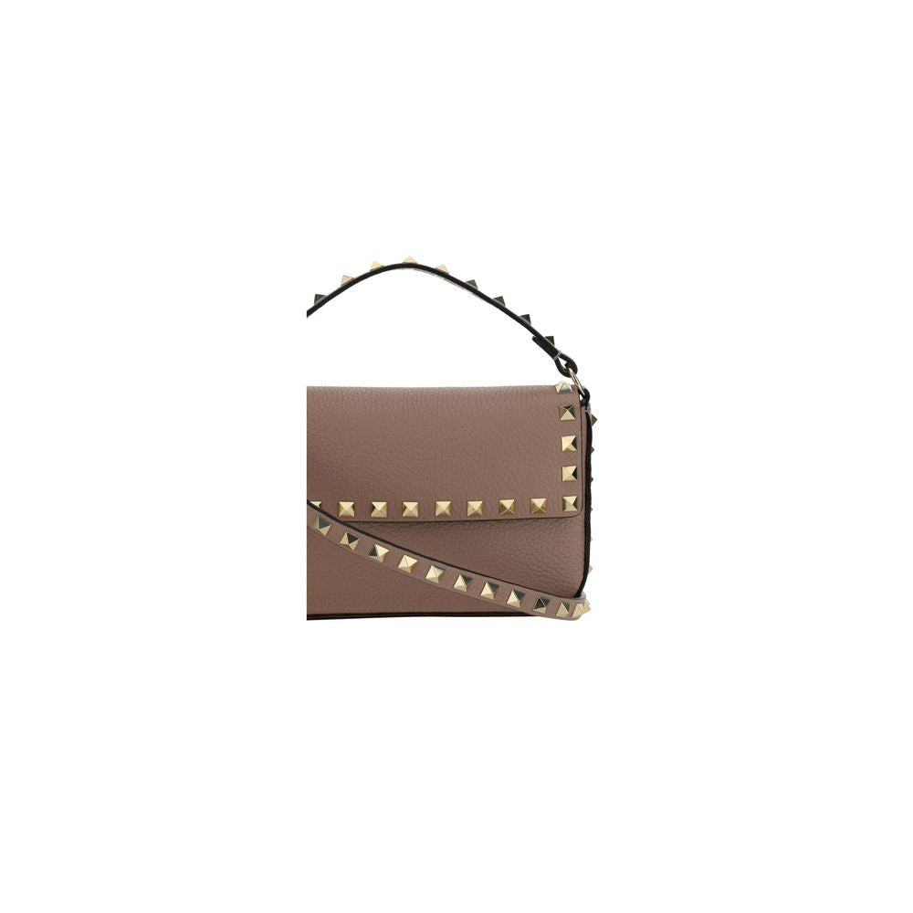 Valentino Garavani Rockstud mini Pouch Beige Leather Shoulder Bag