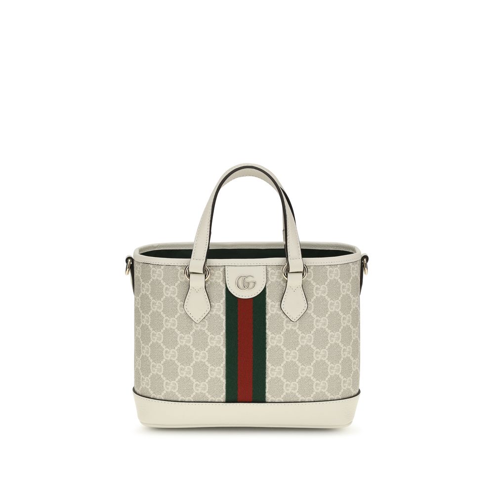 Gucci small Ophidia Tote White Fabric Shoulder Bag
