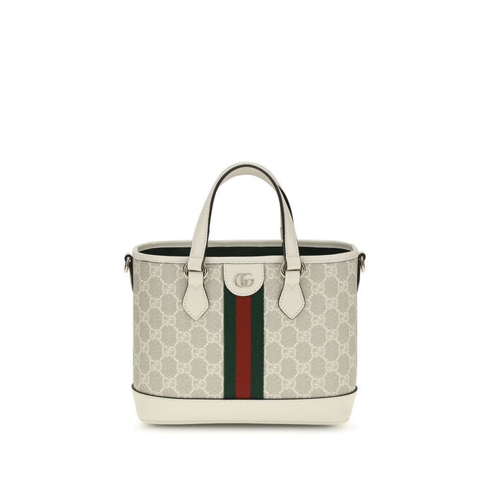 Gucci small Ophidia Tote White Fabric Shoulder Bag
