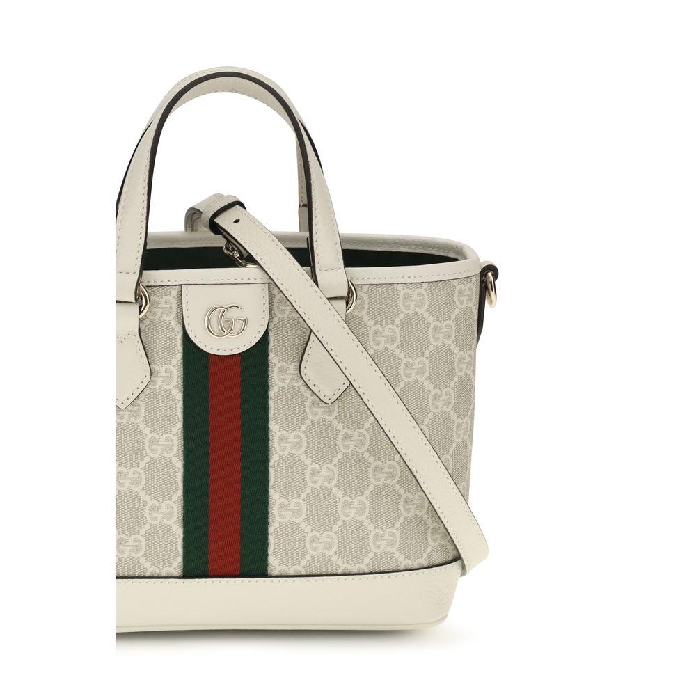 Gucci small Ophidia Tote White Fabric Shoulder Bag